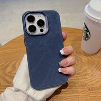 Leather Anti Drop Flannel Phone Case