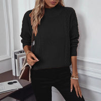 Solid-color Womens Sweater With A Front Slit And A Longer Back Hem