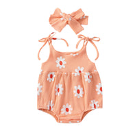 Girls Strappy Bow Triangle Rompers New Sweet Style Fashion Simple Triangle Rompers