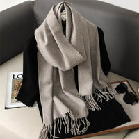 Solid Color Maillard Scarf Cashmere-like Women Warm Shawl