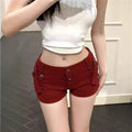 Spicy Girl Denim Shorts American-style Low-rise
