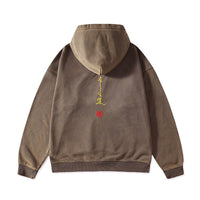 Autumn And Winter Fleece-lined Vintage Chinese Style Embroidered Hoodie