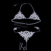 Demon Eye Rhinestone Body Chain Set