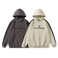 Street Letter Print Loose Hooded Sweater