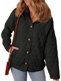 Slim String Decoration Simple Solid Color Round Neck Loose Cotton-padded Coat