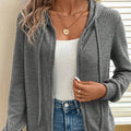 Women's Solid Color Hoodie Simple Versatile Slim Fit
