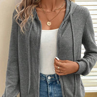 Women's Solid Color Hoodie Simple Versatile Slim Fit