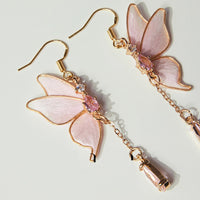 Butterfly Tassel Intangible Cultural Heritage Velvet Flower Earrings