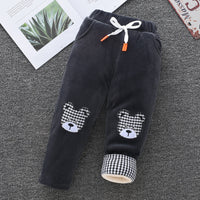 Baby Cotton Pants Boys Three Layer Plus Velvet And Thick Girls