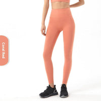 Yoga Women's No Embarrassment Line Skin-friendly Nude Feel Fitness Pocket High Top Sports Leggings