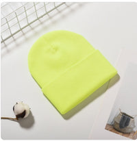 Knitted wool hat autumn and winter