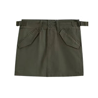 Hot Girl Low Waist Hip-wrapped Workwear Skirt Cover Slim Sweet Sexy A- Line Skirt