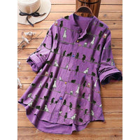 Spring New Cartoon Printed T-shirt Long