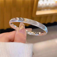 9999 Solid Silver Closed Bangle Bracelet - Brushed Finish Minimalist Smooth Band for Women
