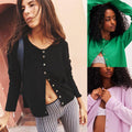 Knitted Sweater Autumn And Winter Women's Clothing Pure Color Warm Keeping Bottoming Shirt