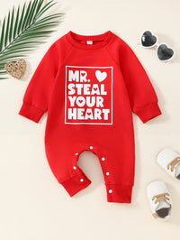 Baby One-piece Romper Long Climbing Love