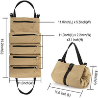 Super Roll Tool Roll,Multi-Purpose Roll Up Tool Bag, Wrench Roll