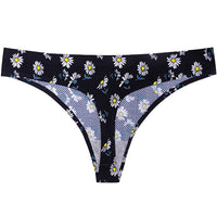 Printed Breathable One Piece Low Waist Thong Women