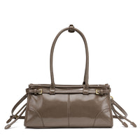 Casual All-Match Vintage Oil Wax Leather Handheld Underarm Bag