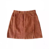 Retro High Waist Slimming Commuting Slim Fit Slit A- Line Skirt