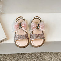 Girls' Summer New Bow Princess Sandals Soft Bottom