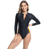Racing Training Zipper Tight One-piece Long Sleeves