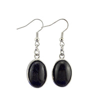 Natural Crystal Oval Egg-shaped Earrings