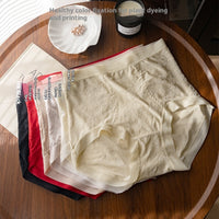Female Lace High Waist Plus Size Fiberglass Antibacterial Underwear