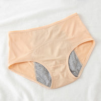 Large Size Breathable Front And Rear Leak-Proof Mid-High Waist Underwear