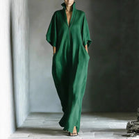 Women's Fashion V-Neck Casual Loose Dress