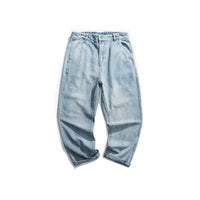 Men's Fashionable Plus-Size Loose Straight-Leg Jeans