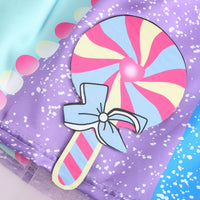 Girls' Candy-color Skirt Single Long Sleeve Candy Lollipop Ornament