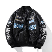 Leather Biker Jacket Men's Springautumn American Style For Boys