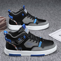 High-top Shoes Men's Flat Sneakers Trendy Versatile Student Casual Shoes Pumps