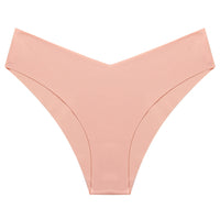 Ice Silk Seamless Women's Fashion V-cut Briefs Solid Color Breathable Fabric