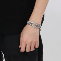Stainless Steel Men's Necklace Bracelet Set