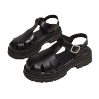 Sandals Summer New Style Back Empty Buckle Front Toe Cap Hollowed Women's Shoes