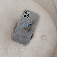 Autumn And Winter Plush Phone Case Candy Color