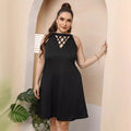 Hollow-out Burnout Camisole Irregular A-line Sexy Dress For Women