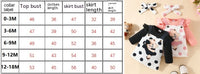Baby Girl Long Sleeve Suspender Skirt Outfit Strap Cartoon Bear