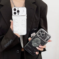 Pleated Bracket Phone Case Metal Planet