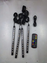 Car sole atmosphere lamp 5VUSB12V car charging atmosphere lamp one for four music sound control interior lights