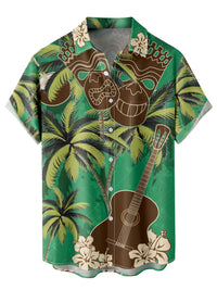 Men's Casual Printing Short Sleeve Shirt Plus Size