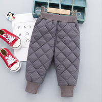 Boys And Girls Three Layers Of Thickened Warm Pants