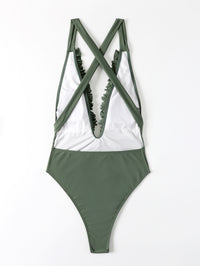 Bikini European And American Fungus One Piece Swimsuit