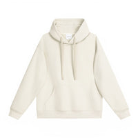 Simple Cotton Composite Drop-shoulder Hooded Sweater
