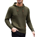 Mens Trendy Casual Knitted Pullover Hoodie