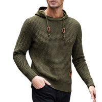 Mens Trendy Casual Knitted Pullover Hoodie
