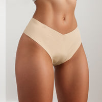 Ice Silk Seamless Women's Fashion V-cut Briefs Solid Color Breathable Fabric