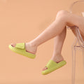 Two-tone Velcro Fashion Platform Slippers Women